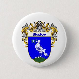Sheehan Coat of Arms (Mantled) 6 Cm Round Badge