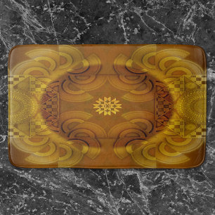 Sheen mesmerising semicircular art  bath mat