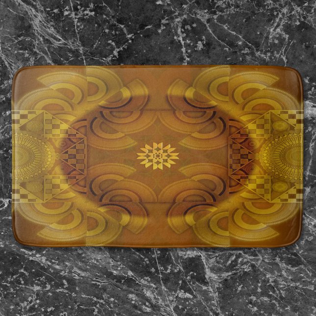 Sheen mesmerizing semicircular art  bath mat (Creator Uploaded)