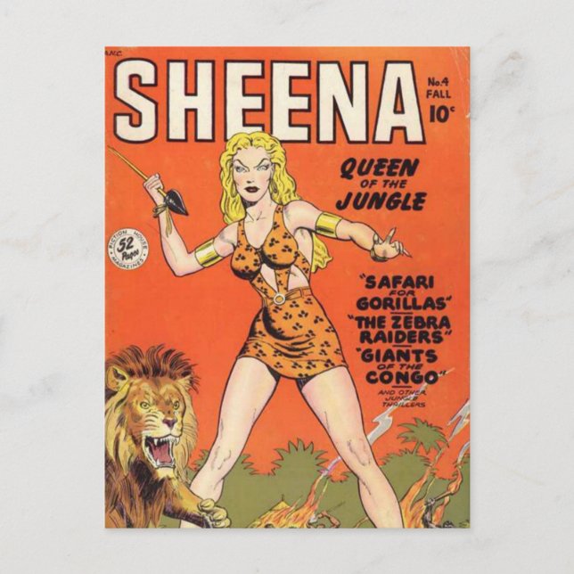Sheena: Jungle Woman Comic book Postcard (Front)