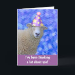 Sheep And Stars Best Friend Birthday Card<br><div class="desc">Have fun with this festive sheep on a blue starry background. The inside celebrate's a best friend's birthday,  but you can personalise it to your liking. Nice card for anyone who loves these sweet animals and the country life. Thanks for looking! Photo ©Christine Greenspan</div>