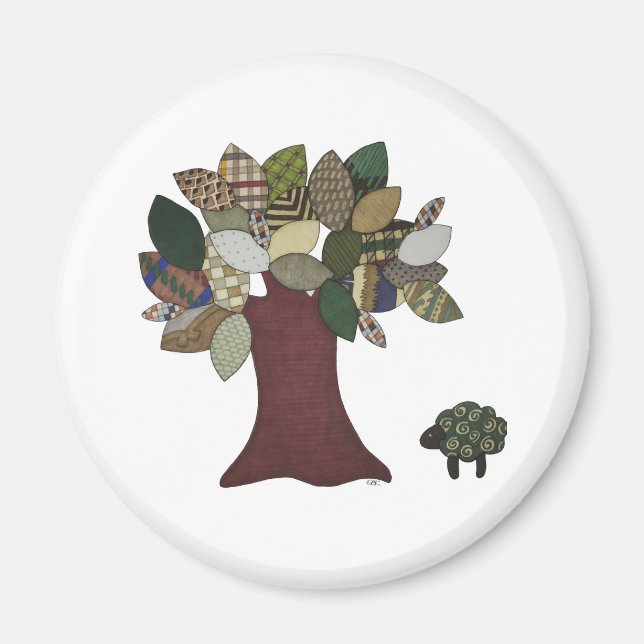 Sheep and Tree Magnet (Front)