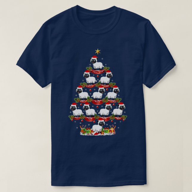 Sheep Animal Xmas Tree Lighting Sheep Christmas Tr T-Shirt (Design Front)