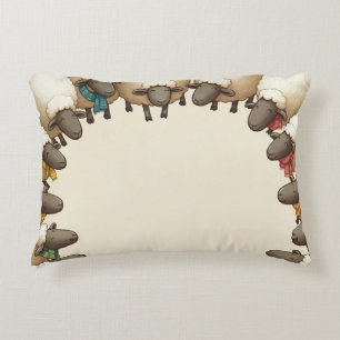 Sheep are singing around you decorative cushion