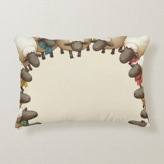 Sheep are singing around you decorative cushion