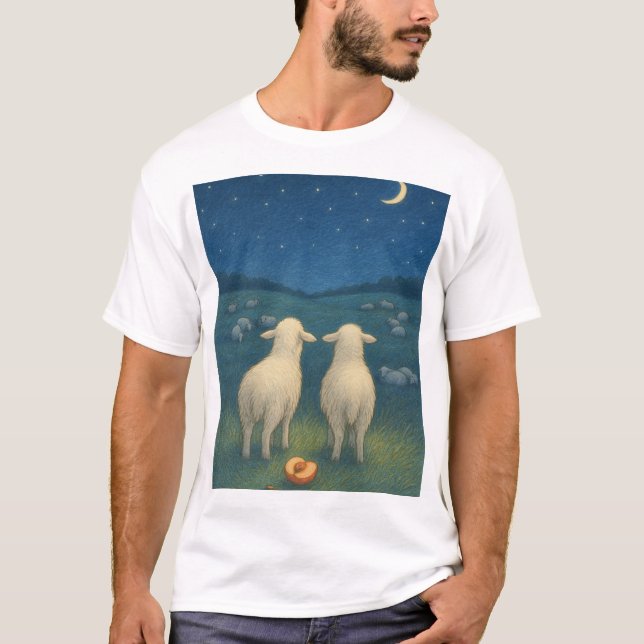 sheep at night T-Shirt (Front)