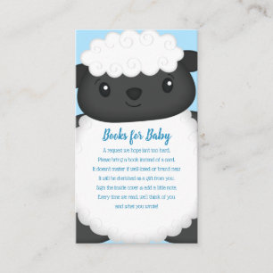 Sheep Baby Shower Farm Blue Boy Enclosure Card