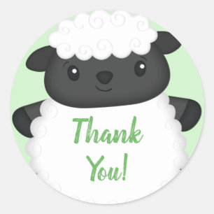 Sheep Baby Shower Farm Classic Round Sticker