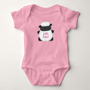 Sheep Baby Shower Pink Baby Bodysuit