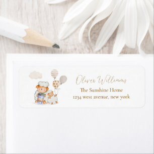 Sheep Balloon Coffee Baby shower Return Address