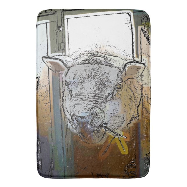 SHEEP BATH MAT (Front Vertical)