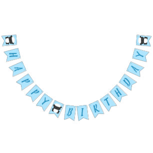 Sheep Birthday Party Blue Bunting
