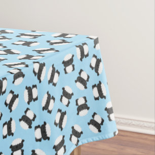 Sheep Birthday Party Blue Tablecloth