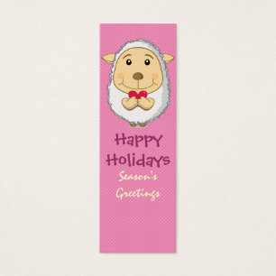 Sheep Bookmark Pink
