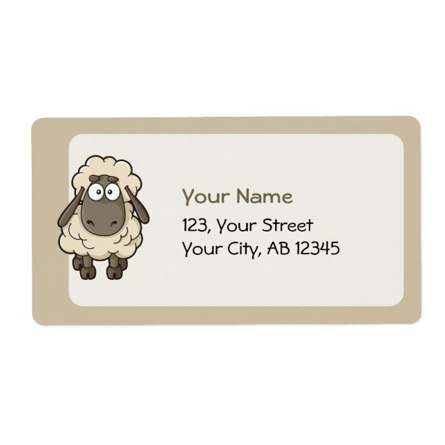 Sheep Cartoon Beige (Front)