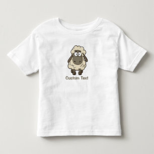 Sheep Cartoon Beige Toddler T-Shirt
