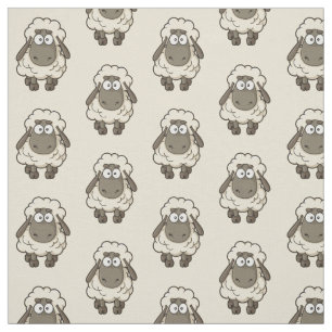 Sheep Cartoon Pattern Fabric