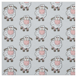 Sheep Cartoon Pattern Fabric
