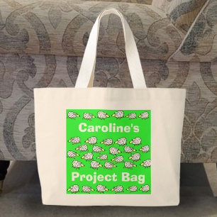 Sheep Cartoon Project Bag to Personalise