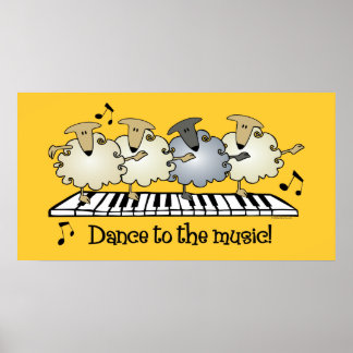 Sheep Chorus Line Print