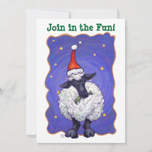 Sheep Christmas Invitation