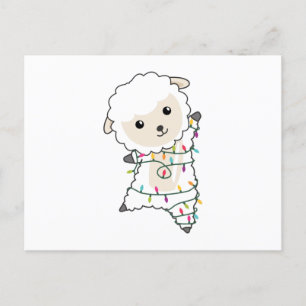 Sheep Christmas Sheep Winter Animals Postcard