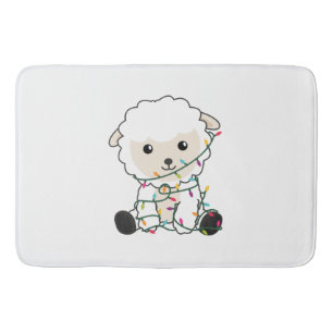 Sheep Christmas Snow Winter Animals Sheeps Bath Mat