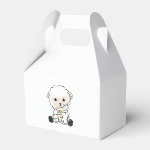 Sheep Christmas Snow Winter Animals Sheeps Favour Box
