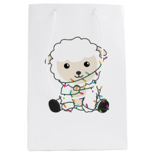 Sheep Christmas Snow Winter Animals Sheeps Medium Gift Bag