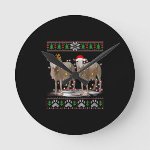Sheep Christmas Tree Lights   Santa Animal Gift Round Clock