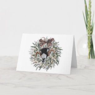Sheep Christmas Wreath~Greeting Card