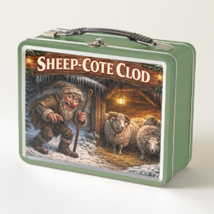 Sheep Cote Clod Icelandic Yule Lad Postcard Metal Lunch Box