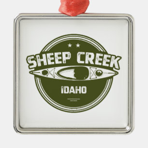 Sheep Creek Wild And Scenic River Idaho Kayaking Metal Tree Decoration