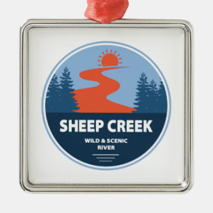 Sheep Creek Wild And Scenic River Idaho Metal Tree Decoration