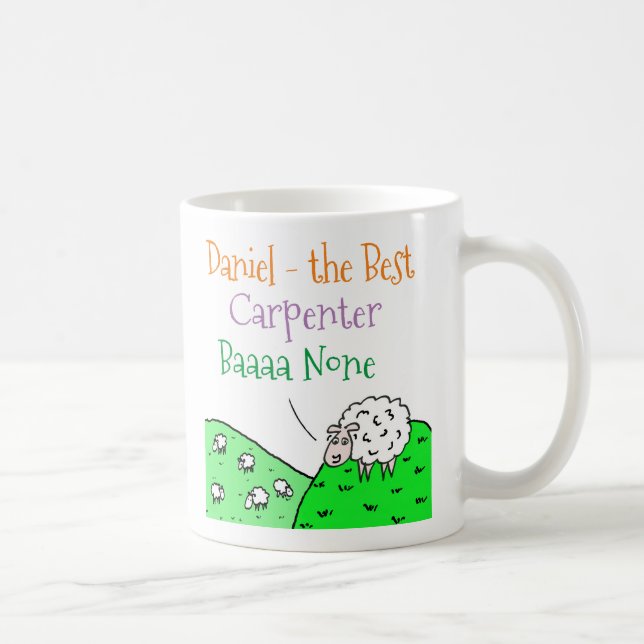 Sheep Design Carpenter Coffee Mug (Right)