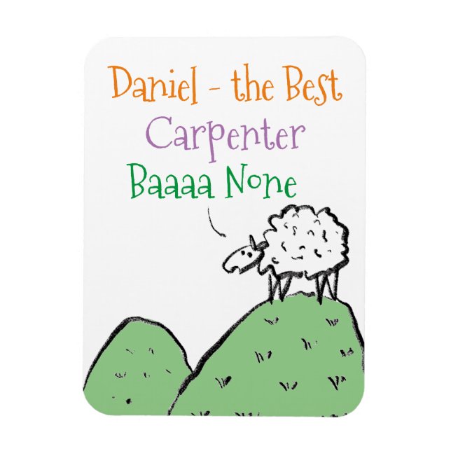 Sheep Design Carpenter Magnet (Vertical)