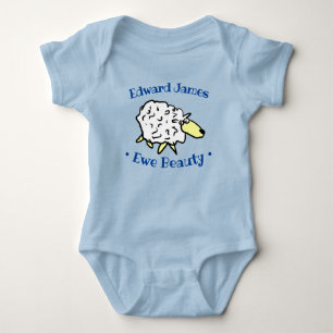 Sheep Design Cartoon to Personalise Baby Bodysuit