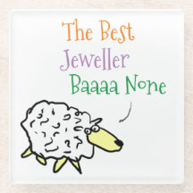 Sheep Design for a Jeweller Glass Coaster