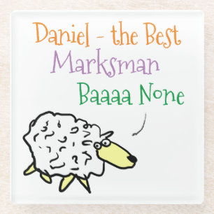 Sheep Design for a Marksman Glass Coaster