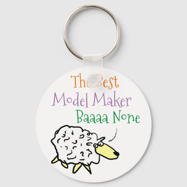 Sheep Design for a Model Maker Key Ring (Front)