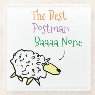 Sheep Design for a Postman Glass Coaster