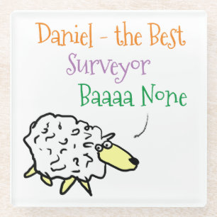 Sheep Design for a Surveyor Glass Coaster