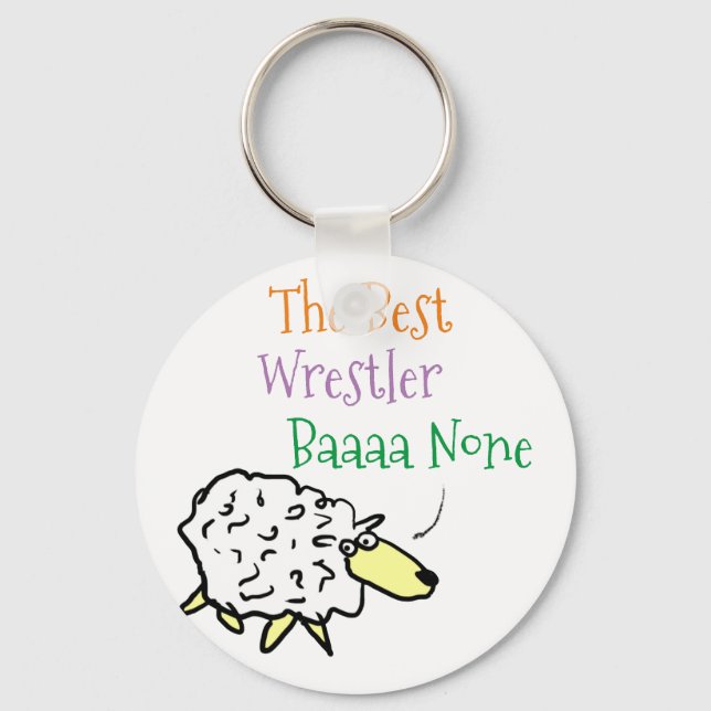 Sheep Design for a Wrestler Key Ring (Front)