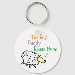 Sheep Design for the Best Daddy Keychain