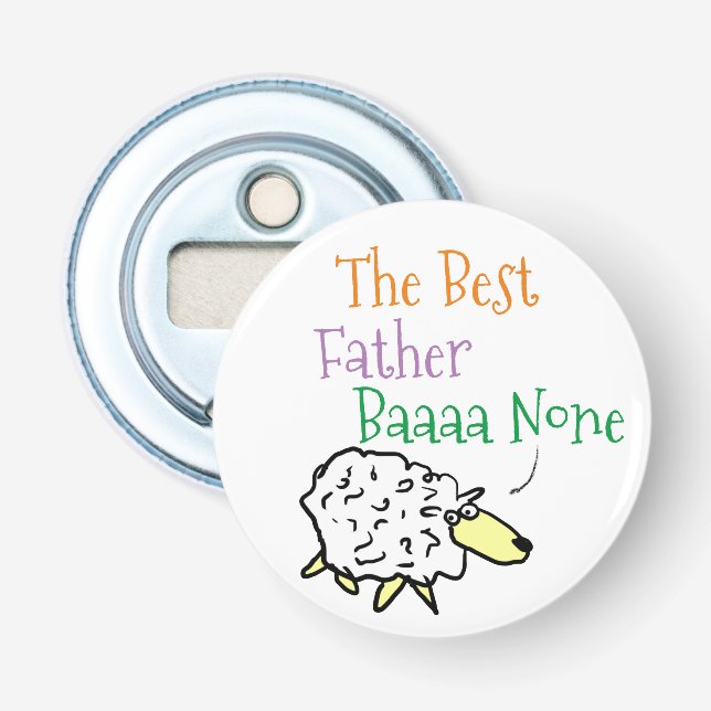 Sheep Design for the Best Father Bottle Opener (Front)