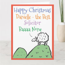 Sheep Design Happy Christmas to a Solicitor Card