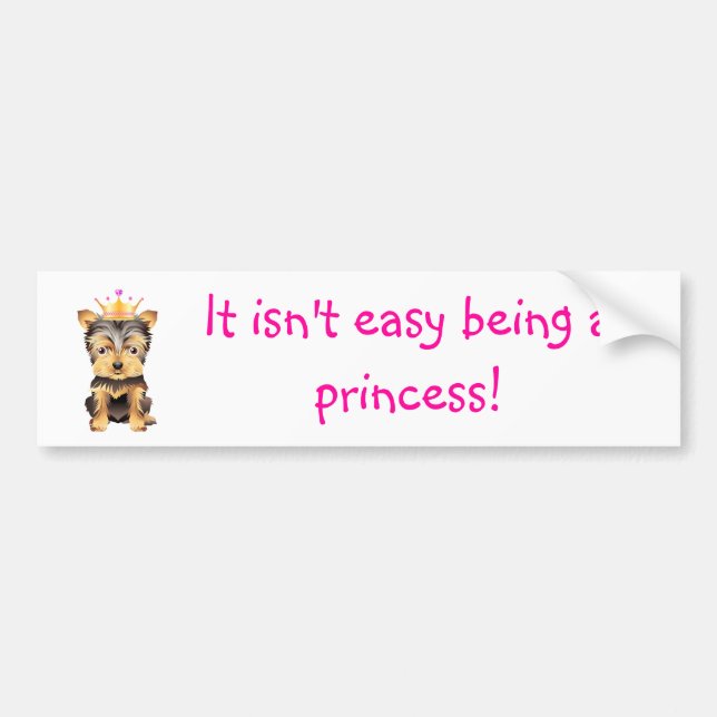 Sheep Dog & Yorkshire Terrier Gift Bumper Sticker (Front)