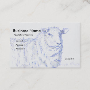 Sheep Drawing Business Cards