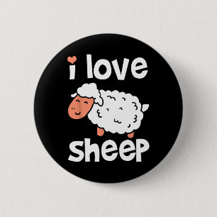 Sheep Farmer Animal 6 Cm Round Badge