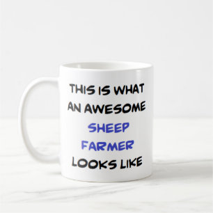 sheep farmer, awesome coffee mug